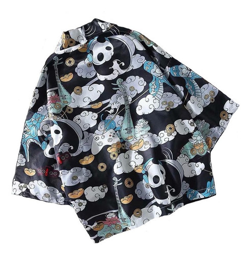 Kimono Cardigan Yukata Oso Panda Nube Japones Verano Camisa