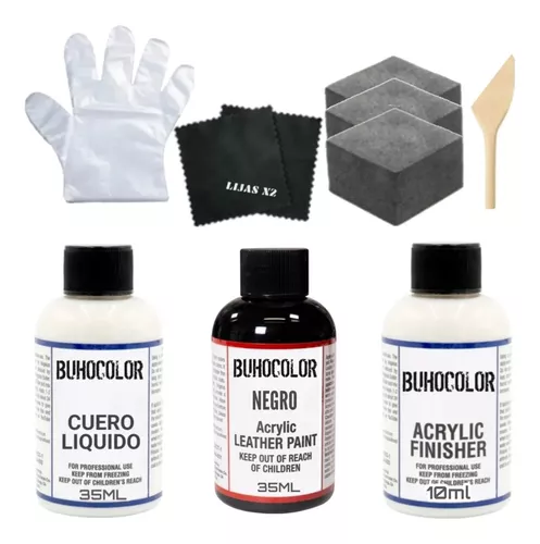 Kit Reparador De Volantes 3 Pasos Tinta/cuero Liquido Sella