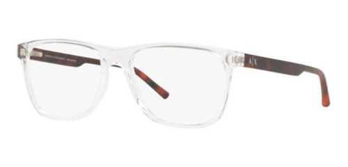 Marco de anteojos Armani Exchange Ax3048 8235, 54 mm, color marrón Transpa