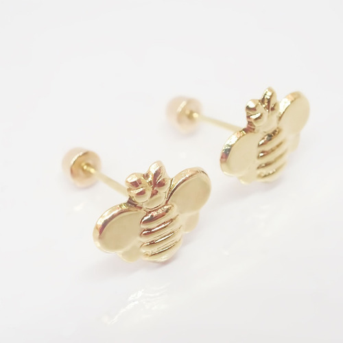 Amor Eterno - Broqueles Abeja / Aretes / Oro 10k