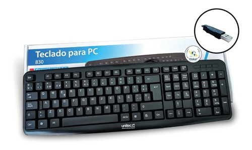 Teclado Multimedia Unitec 830 Original Contiene Letra Ñ