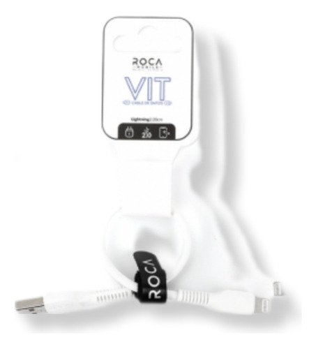 Mini Cable De Datos/carga Vit Roca Mobile Lightning 20cm 2.0