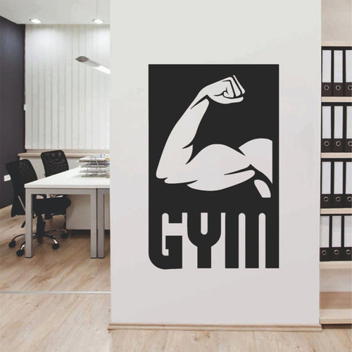 Vinilo Decorativo, Gym Gimnasio Gimnasia 85 X 55cm