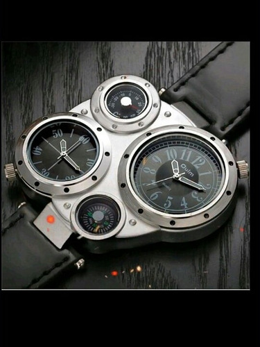 Reloj Japonés Doble Hora, Temperatura, Brujula. Exelente!!