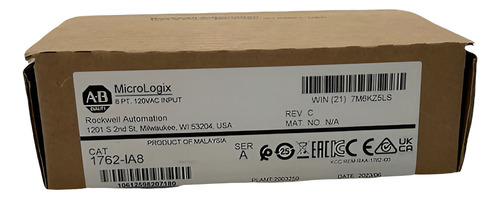 1762-ia8 Micrologix Modulo 8 Pt .120vac Inút Allen-bradley