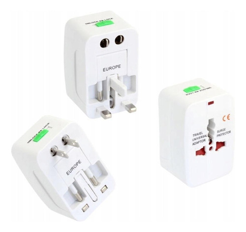 Adaptador Tomada Universal Internacional Uk Eua Europa Asia