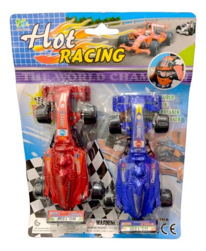 Autitos Pack X 2 Hot Racing Carreras De Plástico Económicos