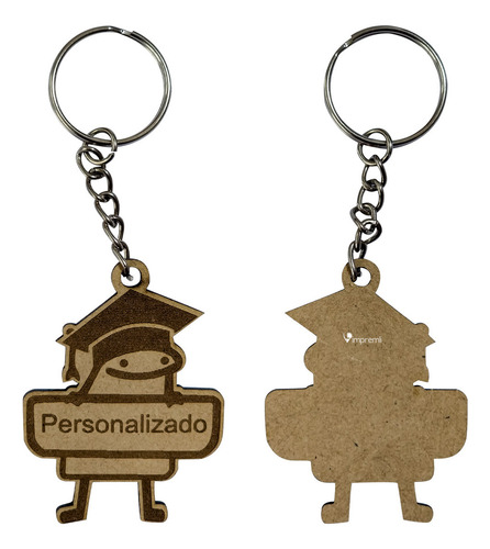 Llavero Graduación Flork Deformito Personalizado 50 Piezas