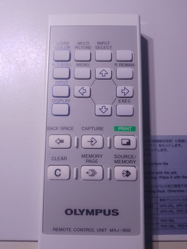 Control Remoto Olympus Maj-898 (rm-95) Para Impresoras Sony