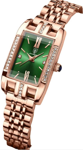 Reloj Dama Diamantes Porcelana Fino Elegante Moderno Lujo