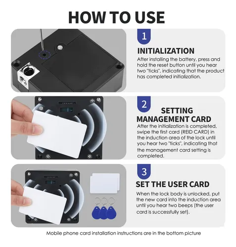 Cerradura De Gabinete Oculta Rfid, Paquete De 2 Unidades Co