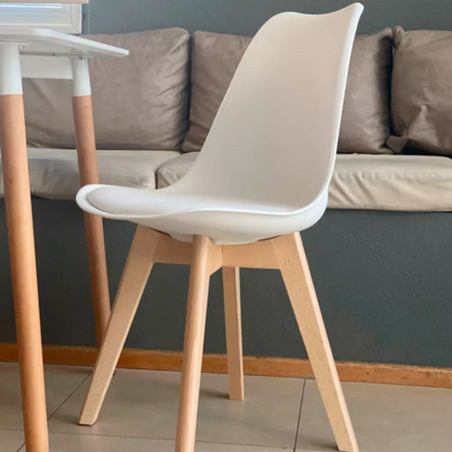 Sillas Comedor Tulip Eames A2 Con Almohadon Nordicas X2 Unid