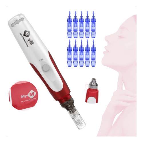 Dermapen Caneta Microagulhamento Mym Bb Glow + 10 Cartuchos