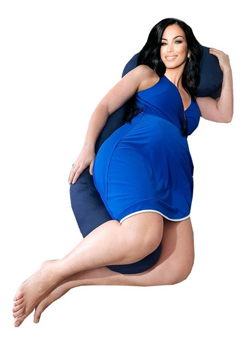 Imagen 2 de 4 de Almohada Almohadon Descanso Cuerpo Entero Forma J