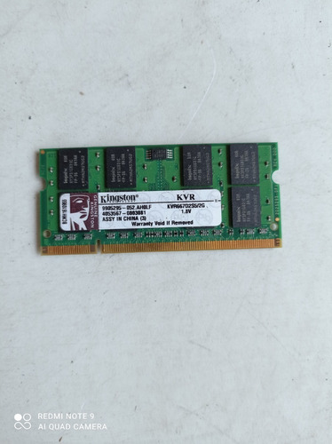 Memoria Ram Valueram Color Verde  2gb Kingston Kvr667d2s5/2g