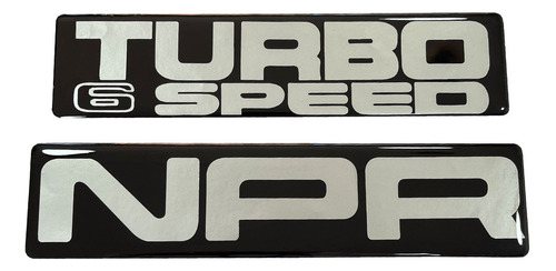 Emblema Npr Turbo 6 Speed ( Incluye Adhesivo 3m)