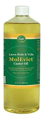 Césped Mole Aceite De Ricino, Molevict 32 Onzas.