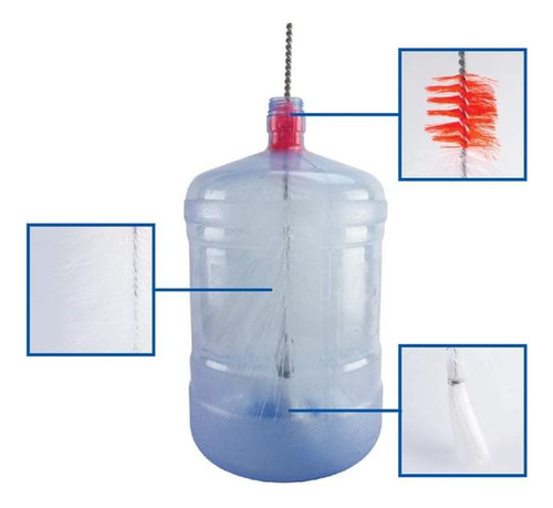 Cepillo De Bidones Para Lavado Interior Uso Taladro 