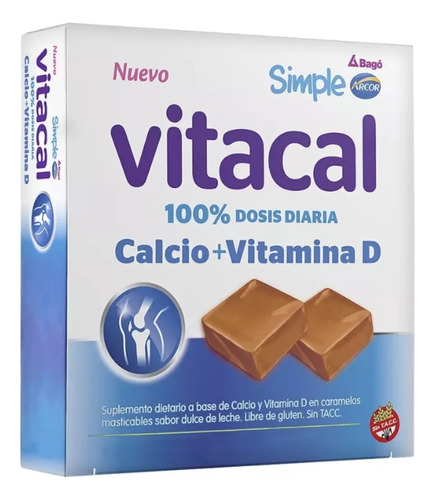 Simple Vitacal: Calcio + Vit D X 480gr - Sabor Dulce De Lech