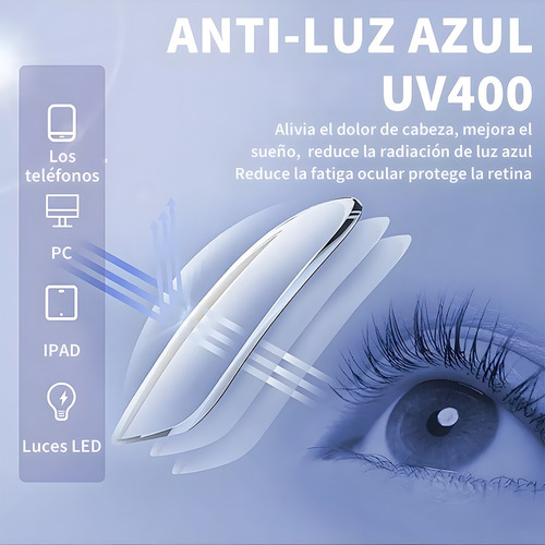 De 2pz Lentes Fotocromática Gafa Con Filtro De Luz Azul