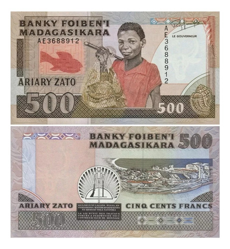 Grr-billete De Madagascar 100 Ariary 1988-1993