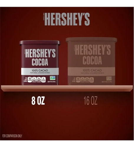 Hersheys Cocoa Natural Unsweetened 100%cacao Sin AzĂșcar 226g