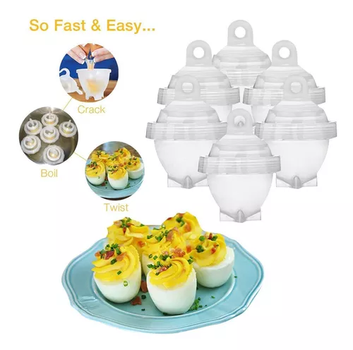 Envases individuales para hervir huevos sin cáscara, Juego de 6 - Útiles  de cocina - Menaje del hogar