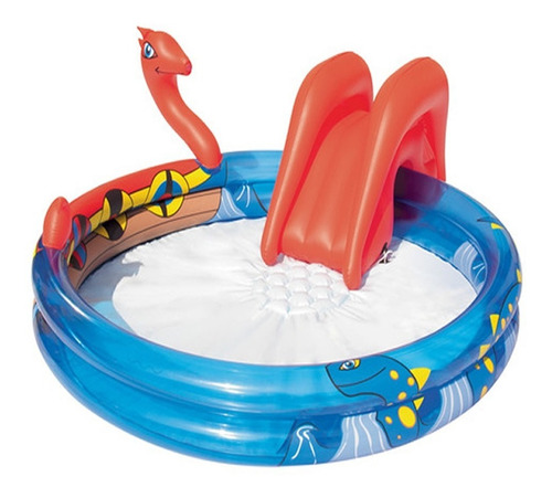 Imagen 8 de 8 de Pileta Inflable Redonda Con Tobogán Bestway 53033 243l