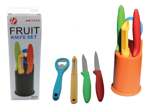 Juego De Cuchillos Para Pelar O Cortar Frutas Y Verduras Color Varios