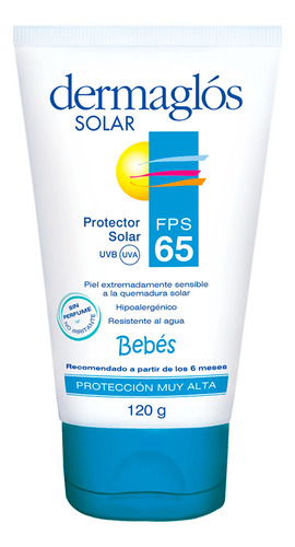 Protector Solar Fps 65 Dermaglos Para Bebés 120gr