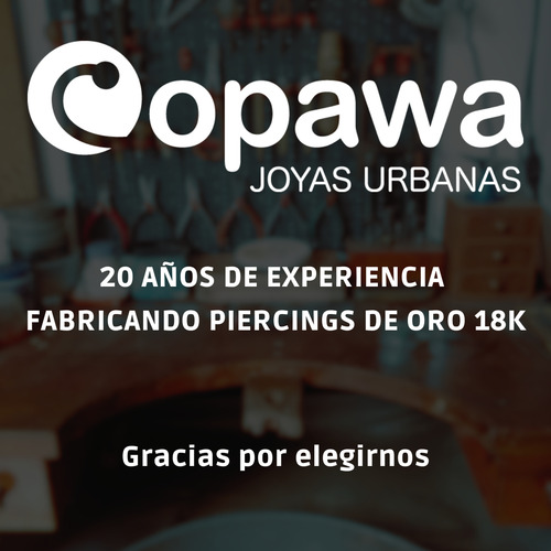 Piercing Ombligo Navel Oro 18kCristal Swarovski Trébol 12mm - Copawa Joyas