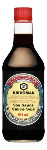 Molho Soja Tradicional Brewed Soy Sauce Kikkoman 591ml