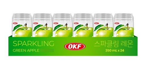 Sparkling Soda Coreana Sabor Manzana Okf 24 Latas X (350ml