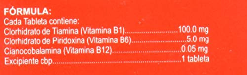 Complejo B Vitaminas Tabletas, 30 Piezas