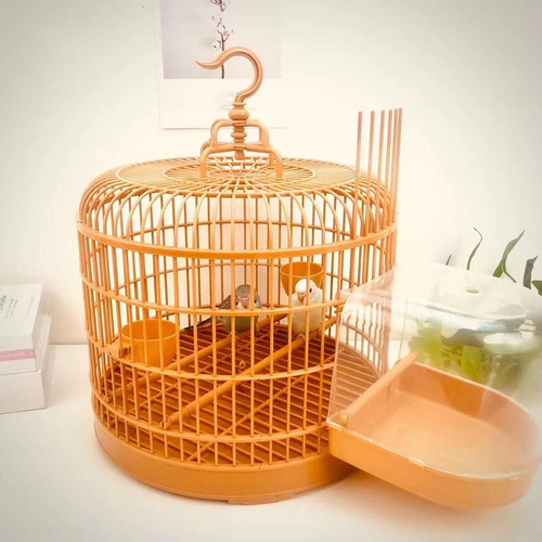 Jaula Redonda De Pájaro Pájaro Estilo Vintage Pequeño Con