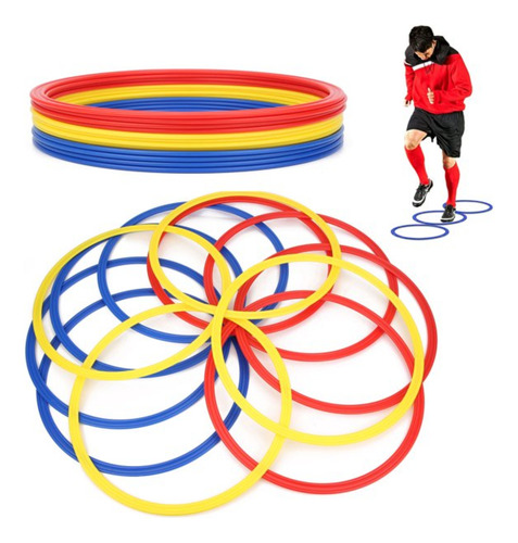 Set X12 Aros De Agilidad 60cm Entrenamiento Deporte Futbol
