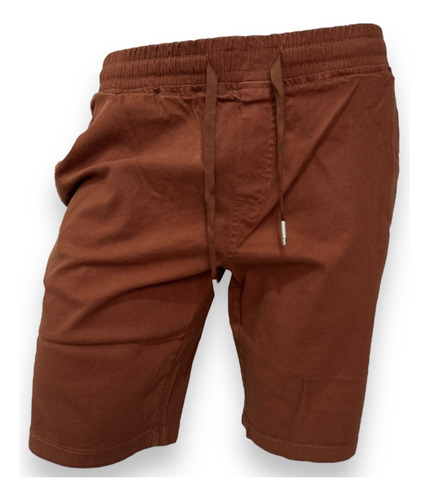 Bermuda Short Gabardina Hombre Premium Con Jareta Y Resorte