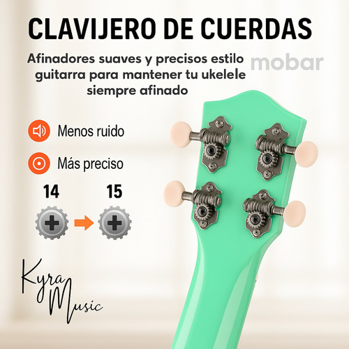 Ukelele Soprano Concierto Acustico Kyra Kit Funda Accesorios