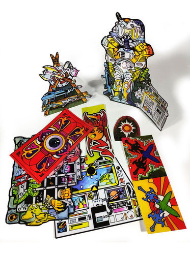 Stickers Carton Castillo Grayskull Heman Masters Of Universe (Usado)