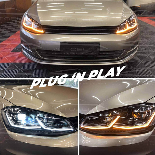 Faros Led Vw Golf 7 Mk7.5 Tipo R Xenon Drl Plug N Play 2018-