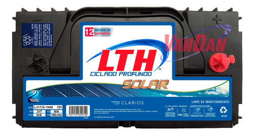 Bateria Lth Solar Modelo: L-31t/s-190m, 12 Voltios. (Usado)