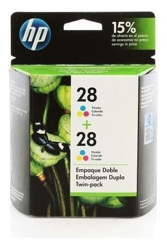 Cartucho Hp 28 Tricolor Twin Pack Original, Vencio 2013