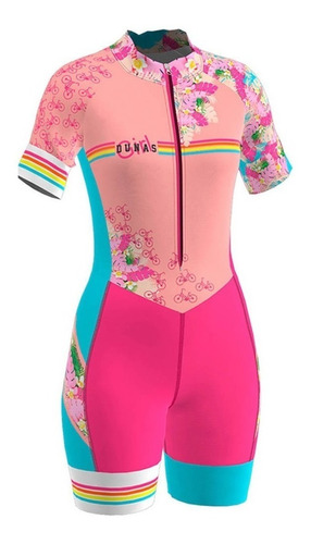 Macaquinho Dunas Feminino Floresta Rosa Ciclismo 21