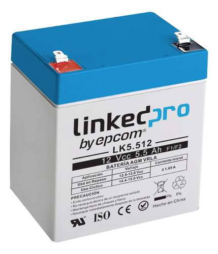 Batería Recargable Respaldo Ups No Break Epcom 12 V 5 Ah