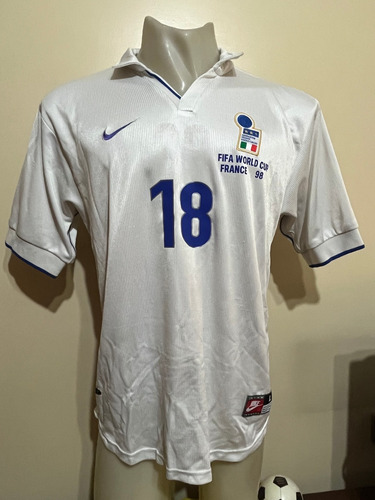 Camiseta Italia Francia 1998 Baggio #18 Milan Inter Juventus