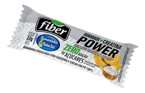 Doce de banana, creatina e cacau em pó 100% Fiber sem TACC em caixa 528 g 24 un