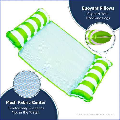 Hamaca Flotadora Para Alberca De Pvc Resistente Color Verde Verde