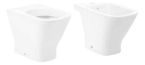 Combo Sanitarios Inodoro Roca Gap Corto Y Bidet 1 Agujero P