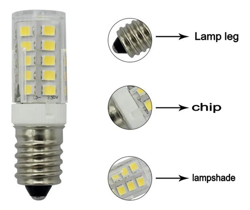 Mini Lámpara Led E14, Bombilla Led De Maíz De 5w, Smd2835,