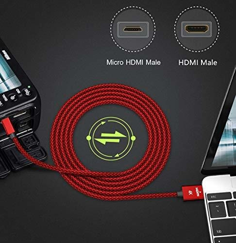 Micro Hdmi Cable 10 Pies,4k 60hz Tipo Para Raspberry Pi